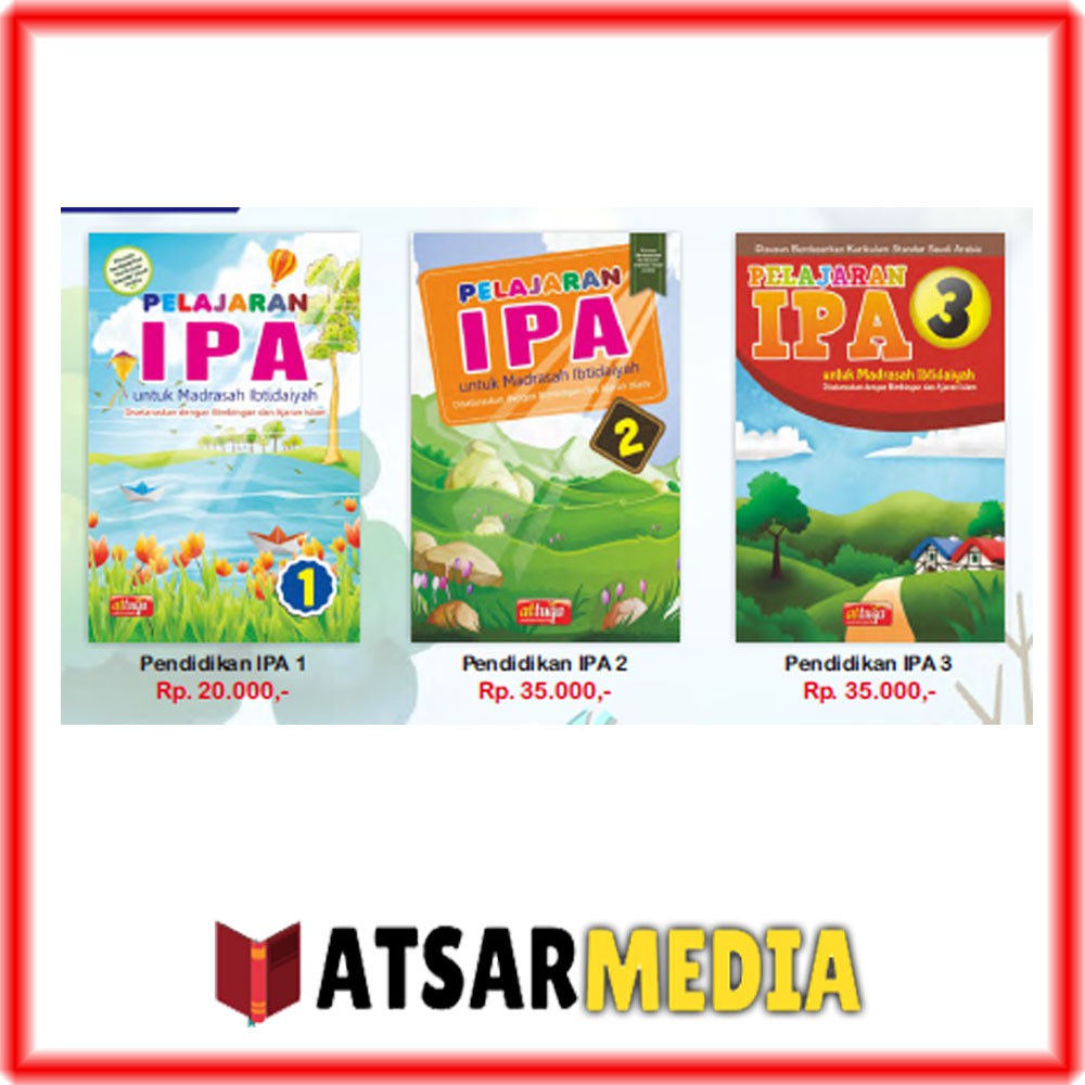 Buku Pelajaran IPA Kelas 1 2 3 Attuqa SD / MI Ilmu Pengetahuan Alam IPA sesuai Islam