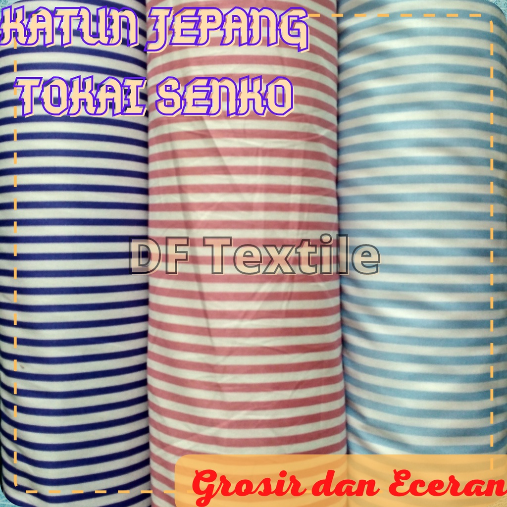 Kain Katun Jepang Salur Lilin Dasar Cream JD Tokai Senko Color Series 1