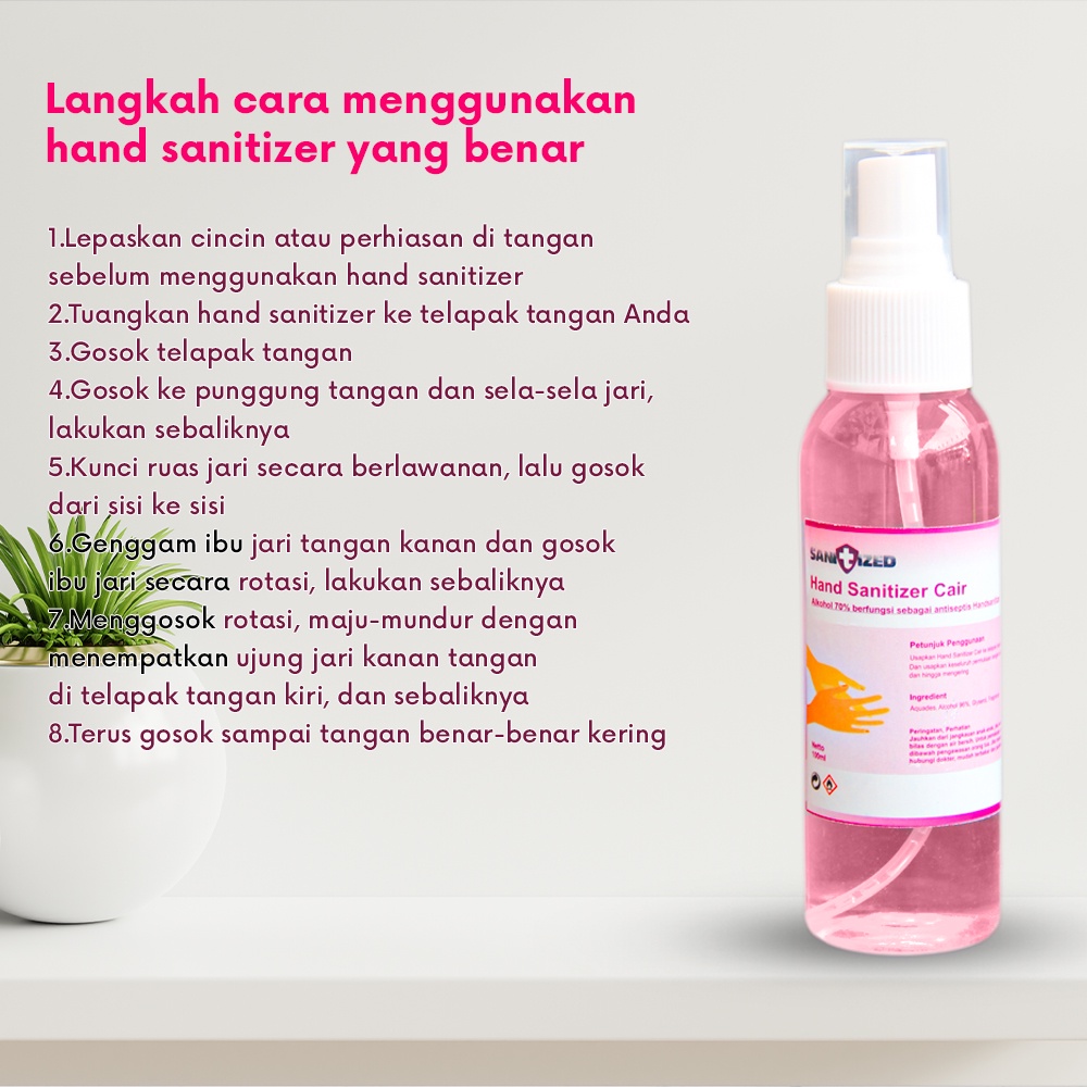 HAND SANITIZER CAIR SPRAY 100ML IZIN KEMENKES HANDSANITIZER CAIR SPRAY KUALITAS PREMIUM SELALU READY STOCK