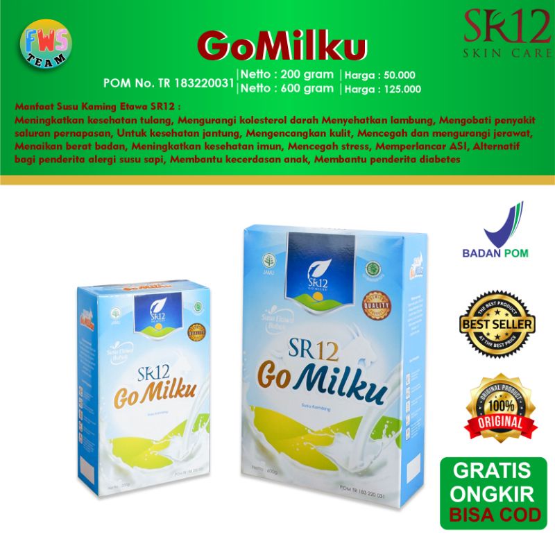 

Original !!! SUSU KAMBING SR12 (GO MILKU SR12)