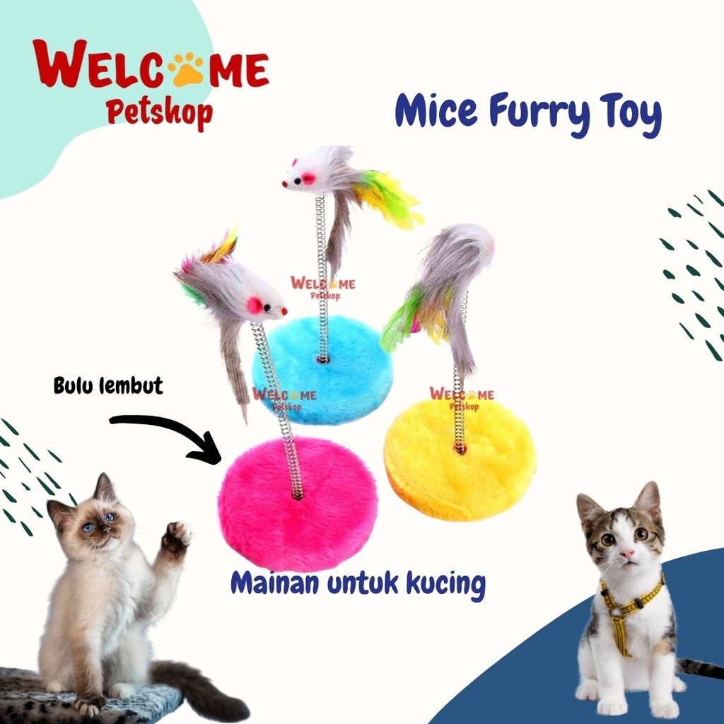 Mice Furry Toy / Mainan Kucing / Aksesoris Kucing / Cat Toy