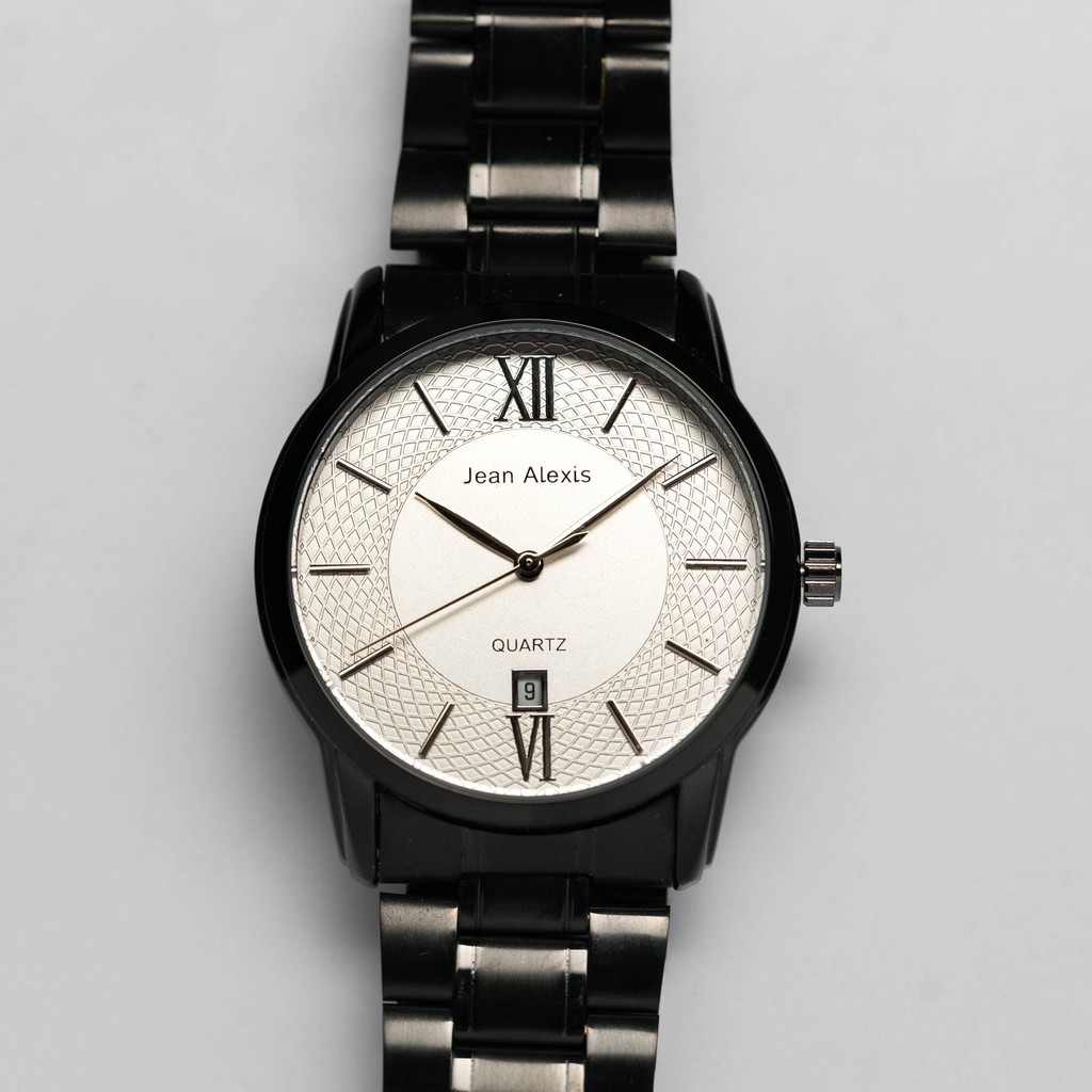 Jam Tangan Rantai Pria Cowok Anti Air Jean Alexis KIRKWOOD GHT JA111 - Prestige Edition - White Dial