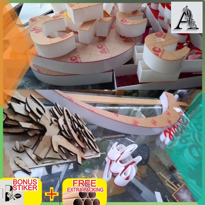 

Grosir Acrylic/Akrilik Huruf Timbul Harga PerCm Tinggi Dengan Lampu LED