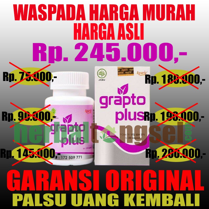 [ 𝐎𝐑𝐈𝐆𝐈𝐍𝐀𝐋 𝐀𝐝𝐚 𝐁𝐀𝐑𝐂𝐎𝐃𝐄 ] GRAPTO PLUS | Ampuh Atasi Wasir, Ambeien dan Susah BAB Grapto Plus Original