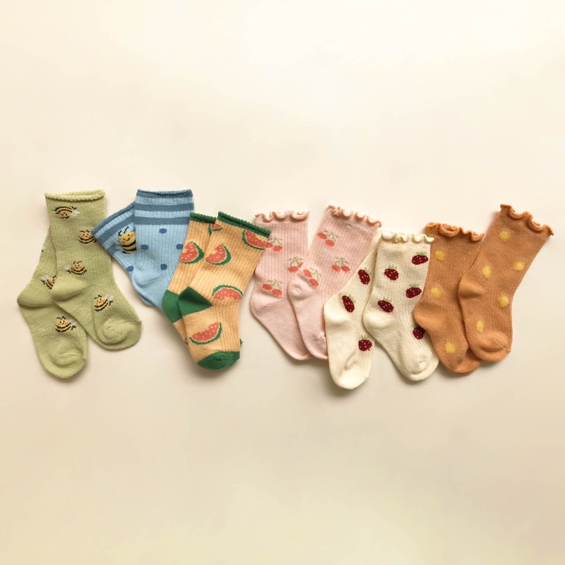 Bohopanna Sock &amp; Curly Sock x The Overtee Kaos Kaki Bayi 0-6thn