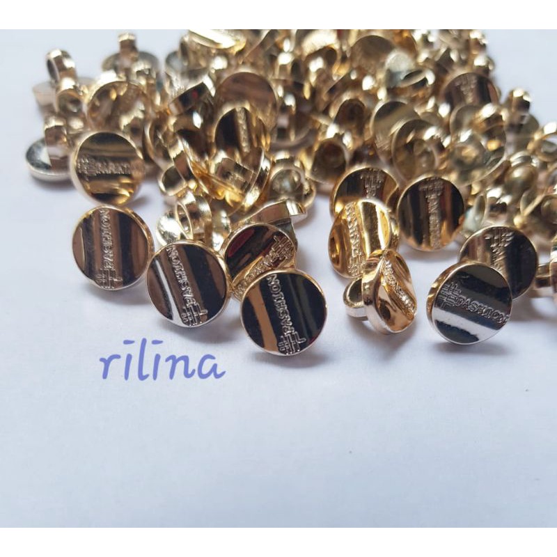 KANCING BAJU JAMUR FASHION   EMAS IMPORT DIAMETER 11 MM 400 PCS