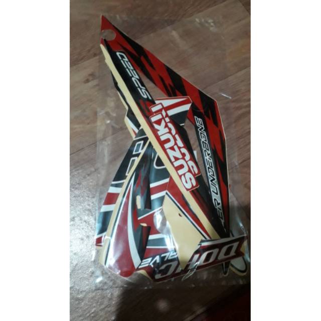 Striping satria fu 2012 hitam merah