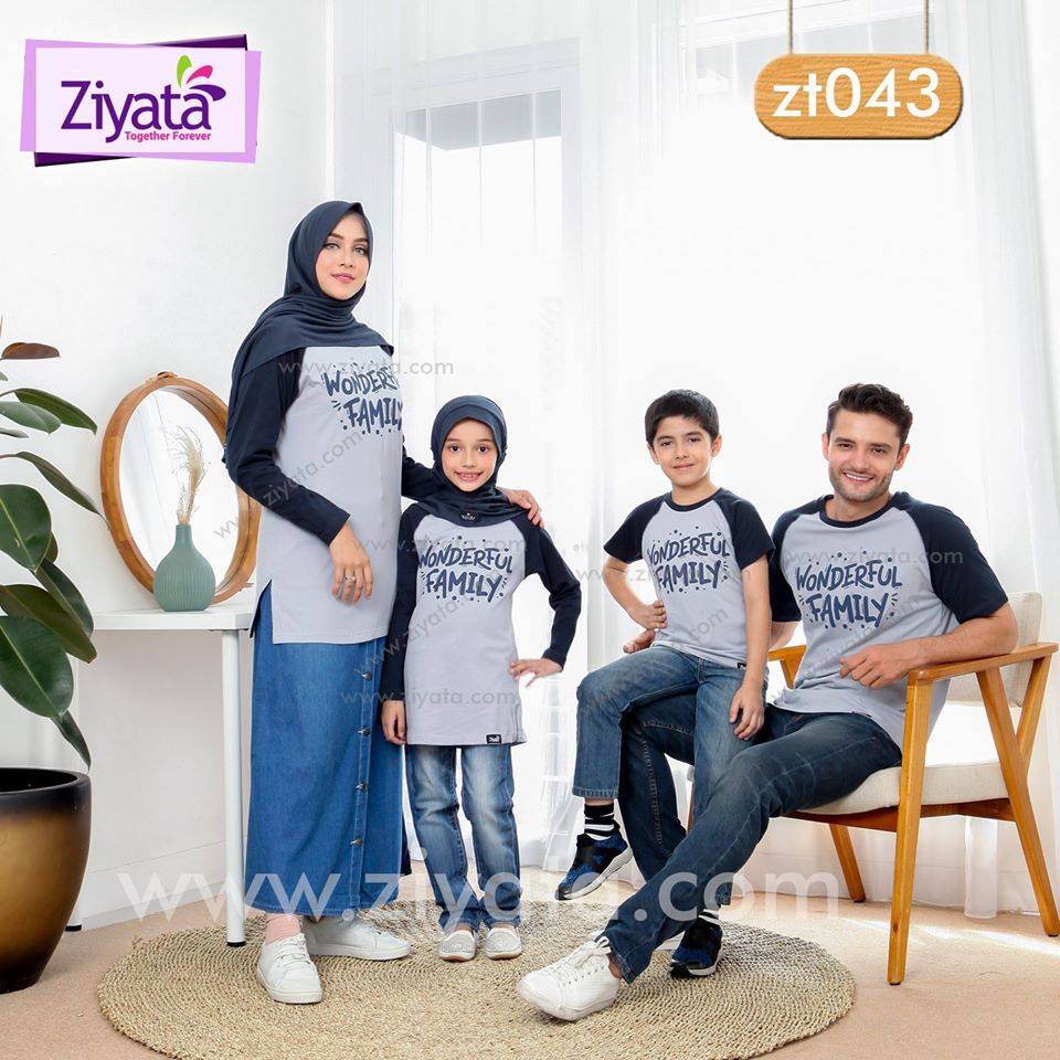 KAOS COUPLE KELUARGA ZIYATA Baju Couple Keluarga Muslim / Couple Family / Couple Satuan / Sarimbit