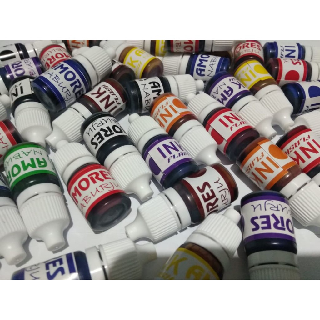 

Tinta Stempel Flash Hitam/Merah/Biru/Hijau/Orange/Pink/Ungu/Abu-abu/Kuning/Coklat