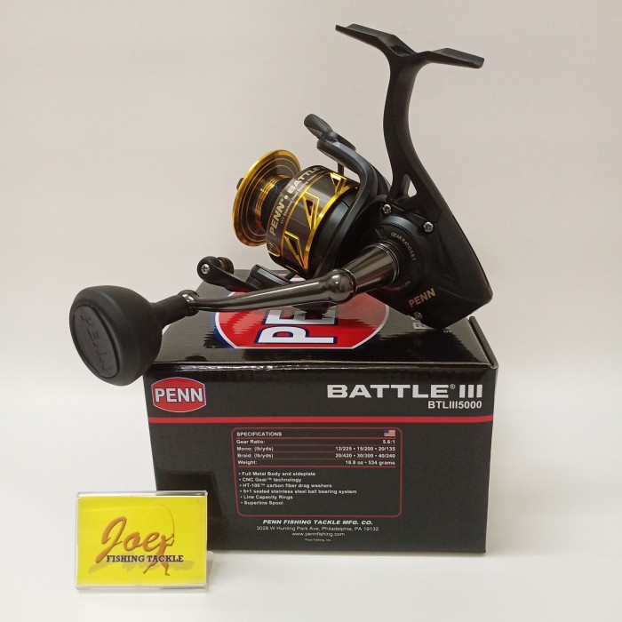 Penn Battle III 5000 Reel Spinning Alat Pancing Mancing