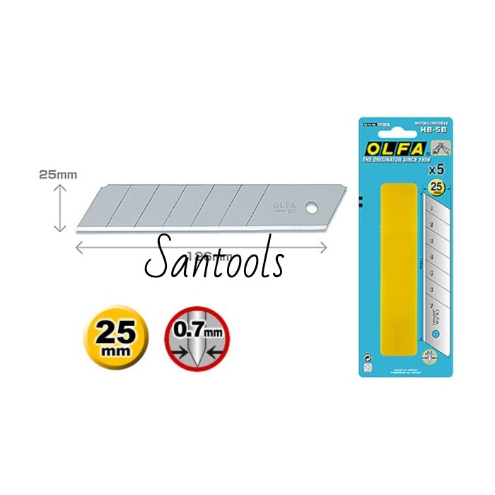

Olfa HB-5B Refill extra heavy duty blade isi cutter 25mm HB5B Japan