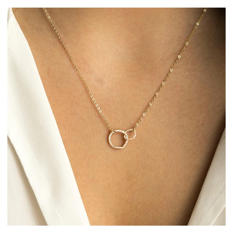 Kalung Choker Liontin best friend Bahan Stainless steel Untuk Wanita