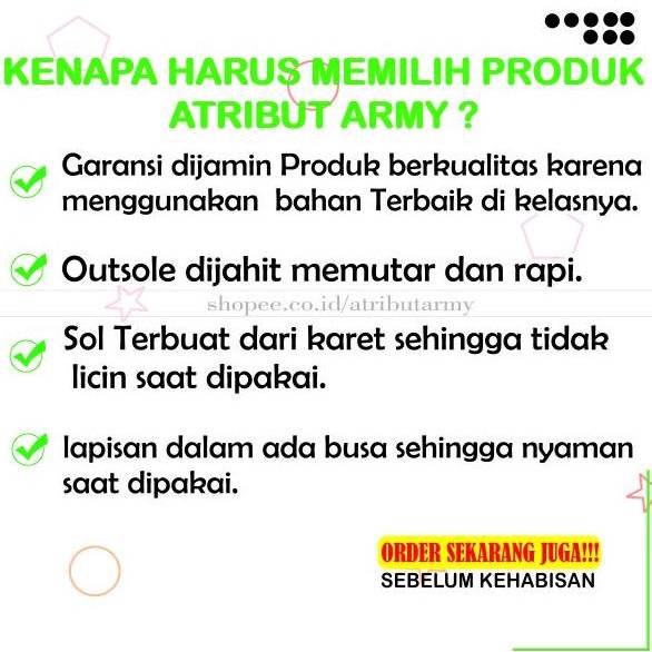 Sepatu PDH TNI AD 01 Pendek Pantofel Pria Satpam Security Guru PNS