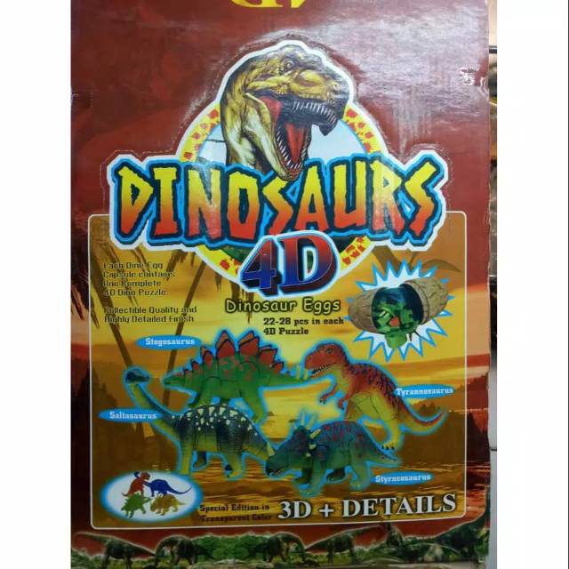 Puzzle 4D Surprise Egg Puzzle 4D Dinosaurs / Animal / Fish 4 dimens / Mainan anak / Mainan edukasi