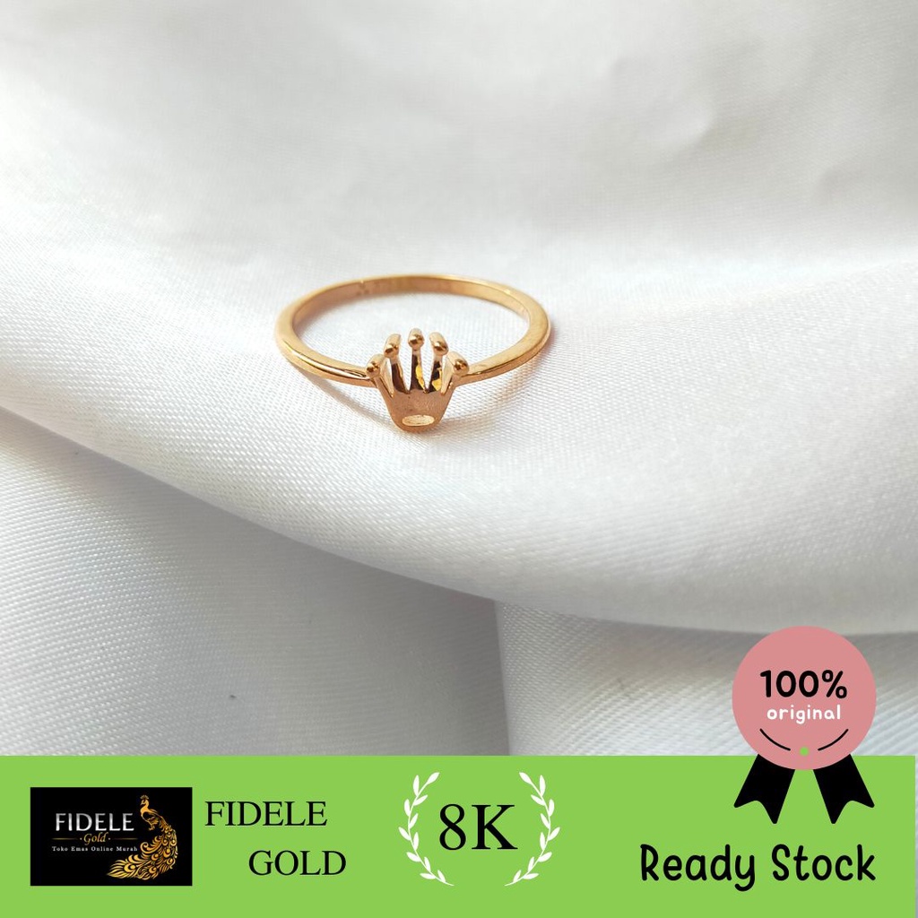 Cincin rolex cincin roxe mahkota emas asli 375 cincin emas muda 8k