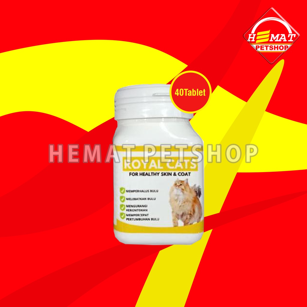 Royal Cats Skin Coats Vitamin Suplemen Bulu Kulit Kucing 60 Tablet