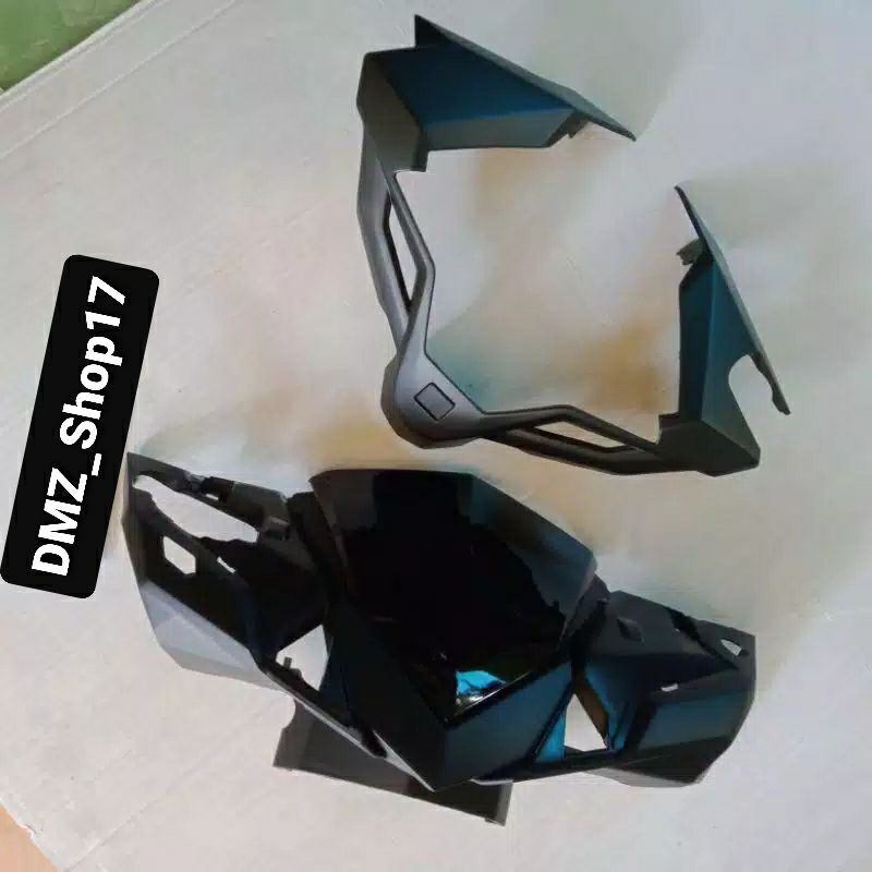 Batok Kepala Depan+Visor Cover Spidometer Honda Vario 150 LED Tahun 2016-2017 Hitam