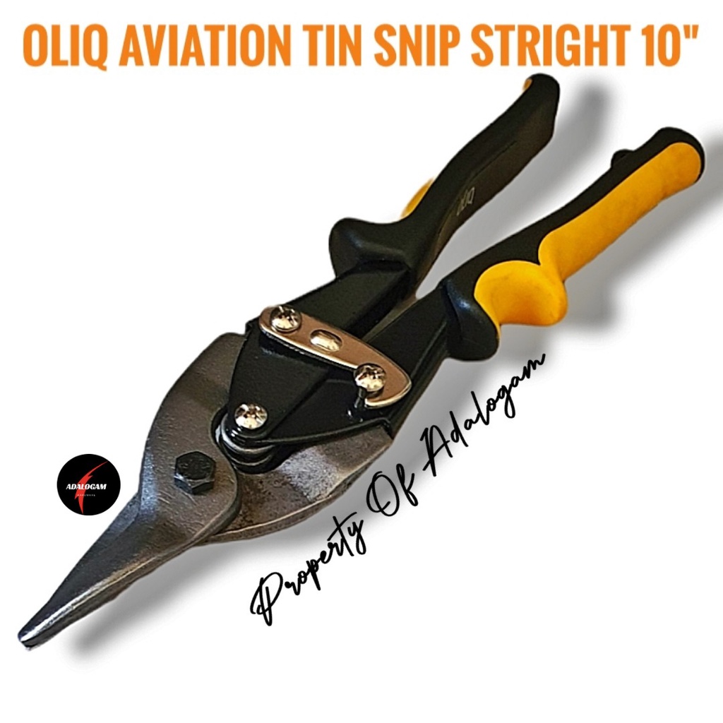 OLIQ Gunting Seng Baja Ringan Holo 10 Inch - Aviation Tin Snip Lurus