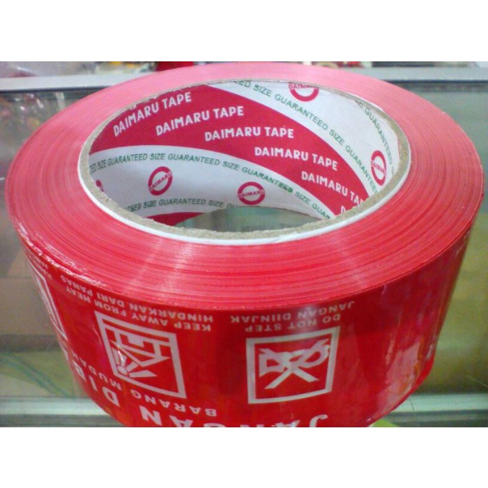 

PEREKAT-PENGIKAT- LAKBAN DAIMARU JANGAN DIBANTING FRAGILE MERAH TEBAL -PENGIKAT-PEREKAT.
