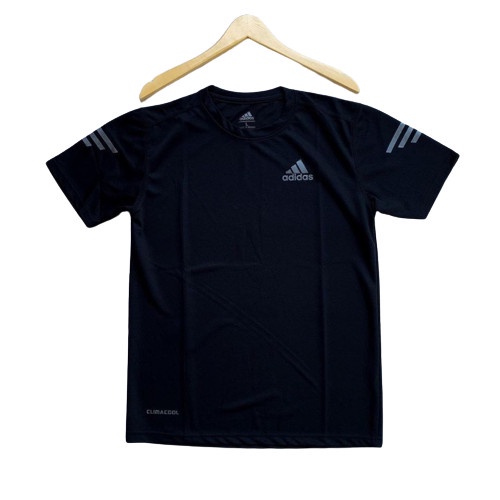 Terlaris BAJU FUTSAL OLAHRAGA RUNNING LENGAN PENDEK KAOS LARI DRI FIT GYM KAOS - Hitam, ADIDAS MURAH