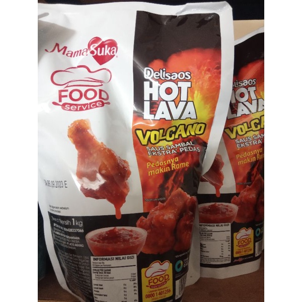 Saos mama suka hot lava vulcano 1kg saus premium mama suka 1kg