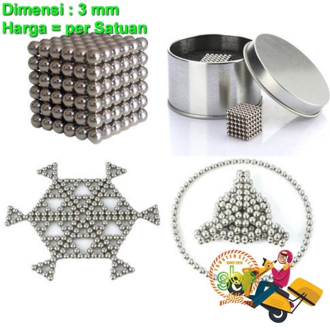 alat GG Ball Bola Bulat Kelereng 3mm Neodymium Magnet Kancing NdFeB N35 ORI