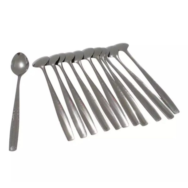 (12 PCS) SENDOK TEH STAINLESS