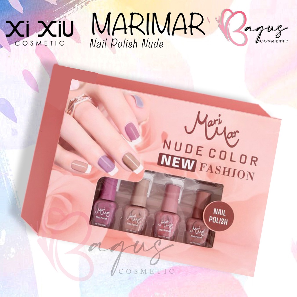 ⭐BAGUS⭐ MARIMAR Nail Polish Nude Kode 098 | New Series Xi Xiu Kutek Cat Kuku