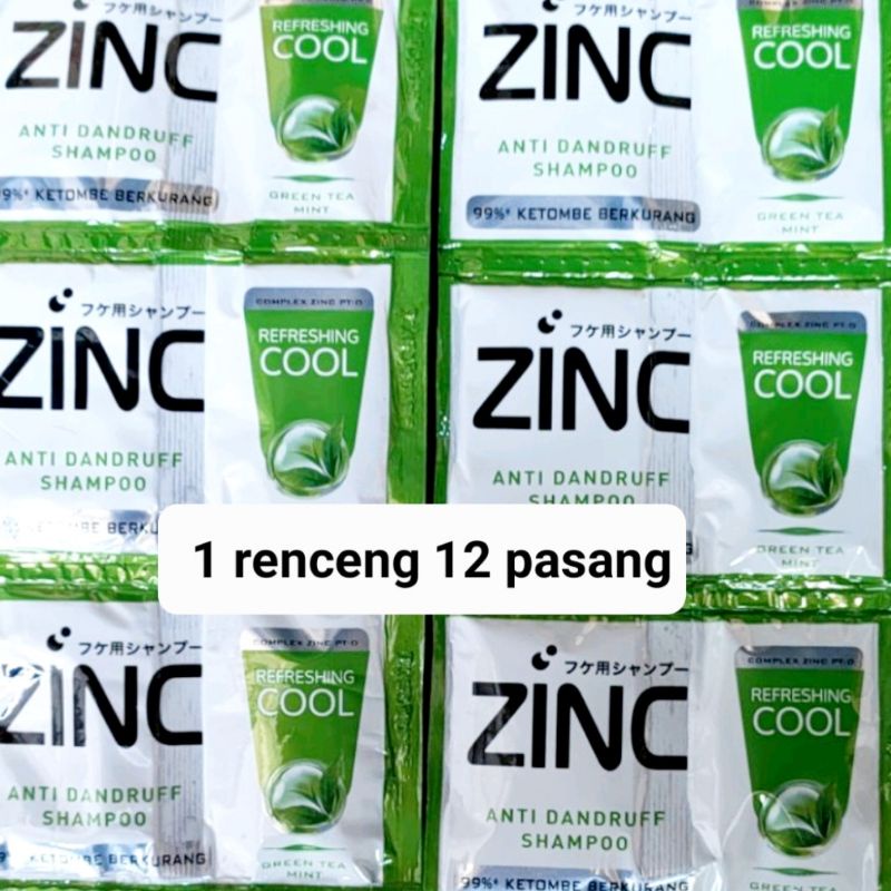 zinc sampo sachet refresing cool AND BLACK SHINE 1 renceng 12 pasang