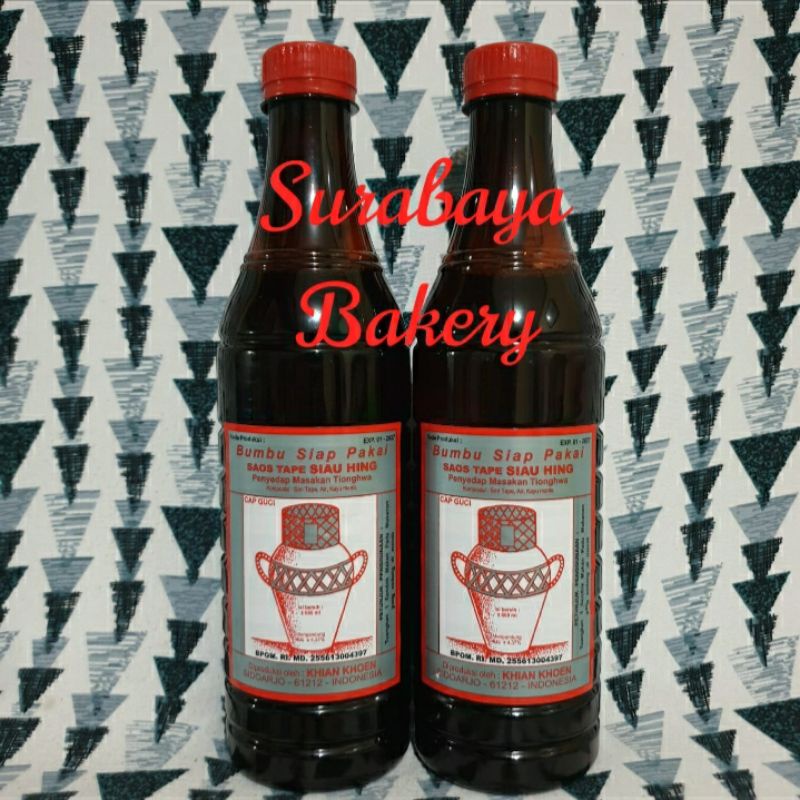 

Siau Hing Saos Tape/Arak Masak cap Guci Gentong 600 ml(botol plastik)
