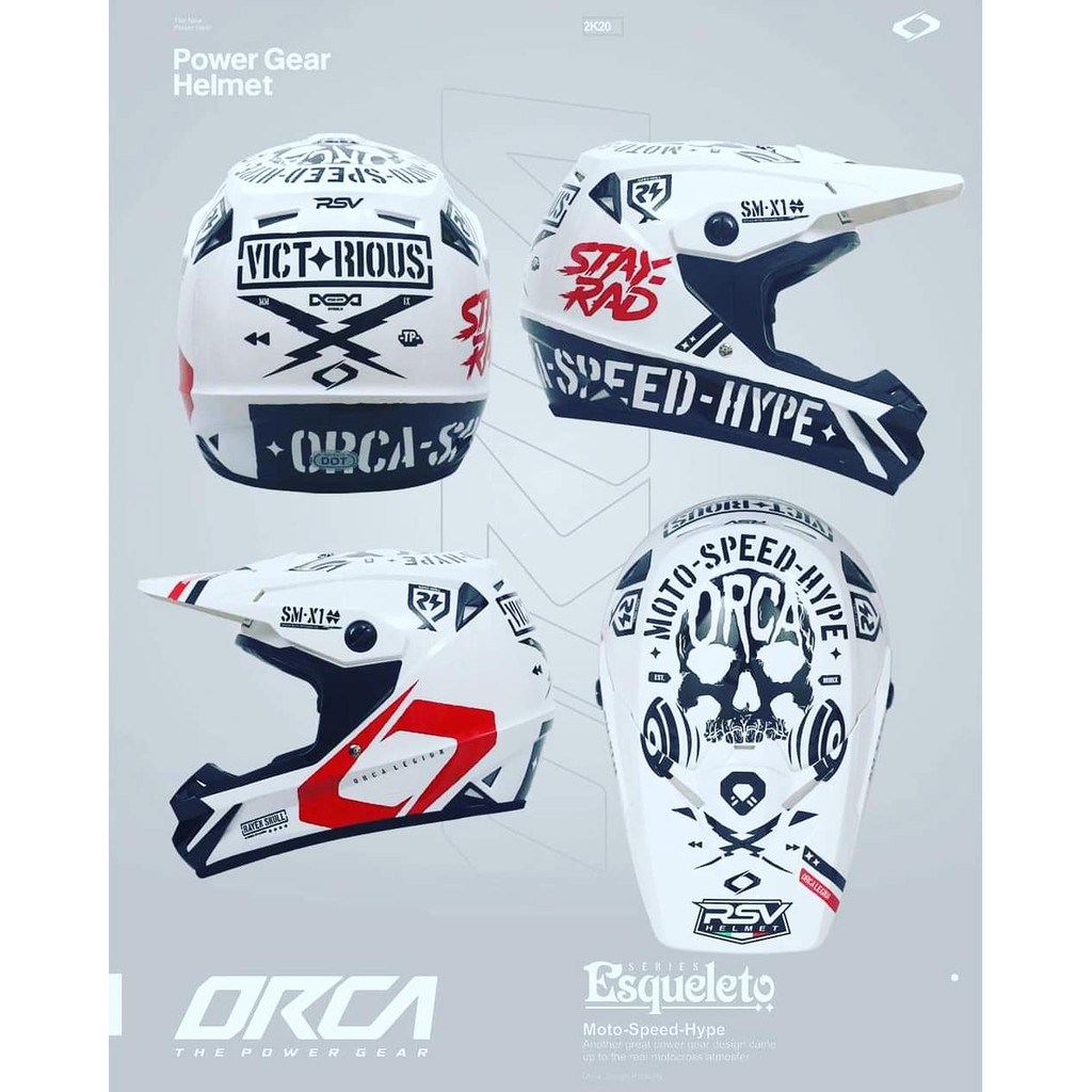 Helm Helmet RSV Orca Warna Putih