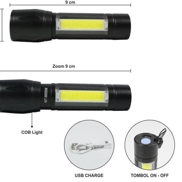 Senter Mini Zoom - Senter Police LED 911