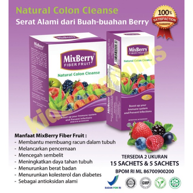 MIXBERRY FIBER FRUIT - MINUMAN KESEHATAN DIET DETOX ORIGINAL