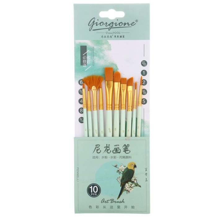 

PROMO! GIORGIONE BRUSH SET 10 PCS G-188 / KUAS LUKIS SET 10 ALAT LUKIS MURAH AL6