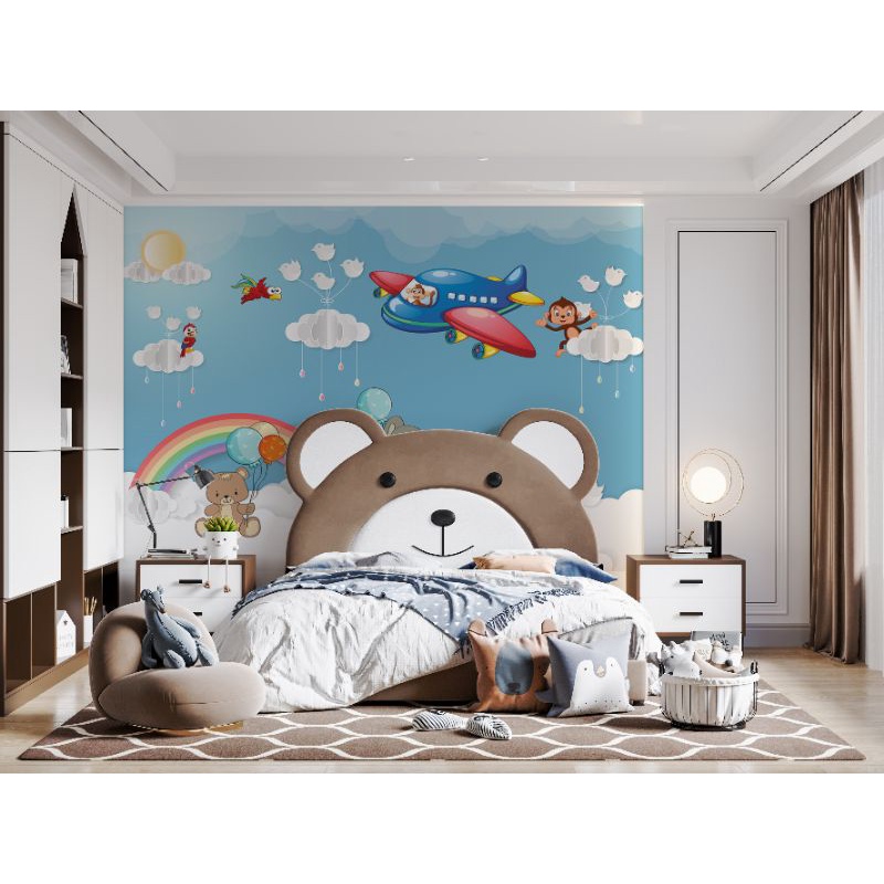 Wallpaper Dinding Custom 3D Photowall Background Kamar Anak Kids