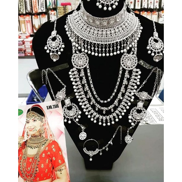 kalung bridal India set komplit penganten.