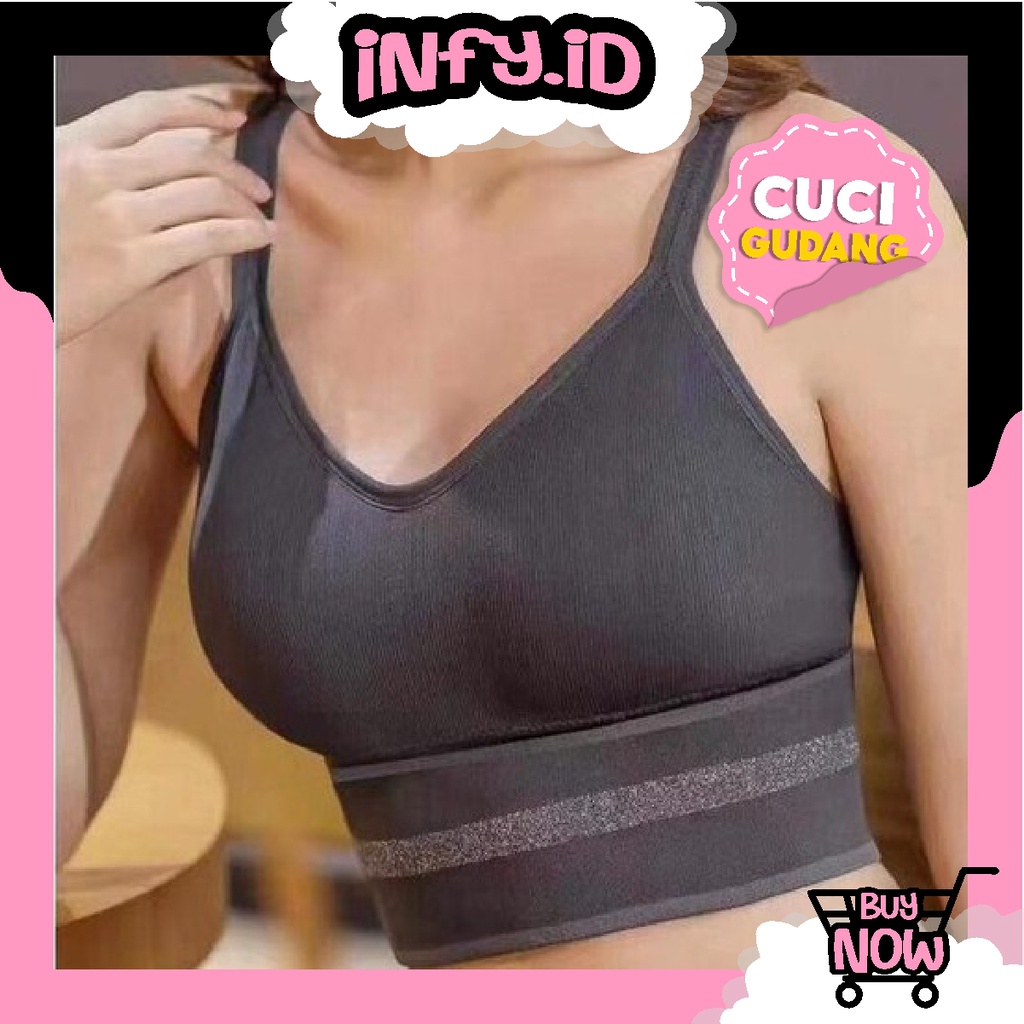 INFY - Bra Sport Wanita / Halter Tops / Tank Top / Singlet Tali / Inner / Daleman B048