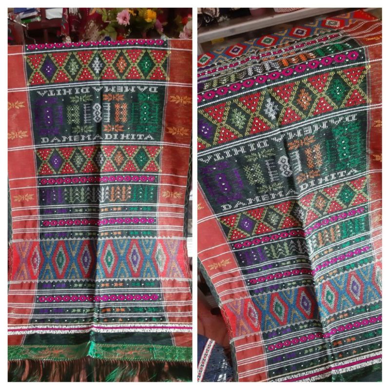 ULOS SADUM ANGKOLA WARNA HIJAU