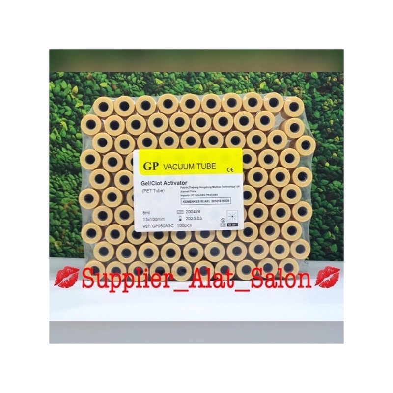 TABUNG PRP GEL CLOTH ACTIVATOR MEREK GP VACUUM PET TUBE SERUM UNTUK PLASMA DARAH SEMUA UKURAN