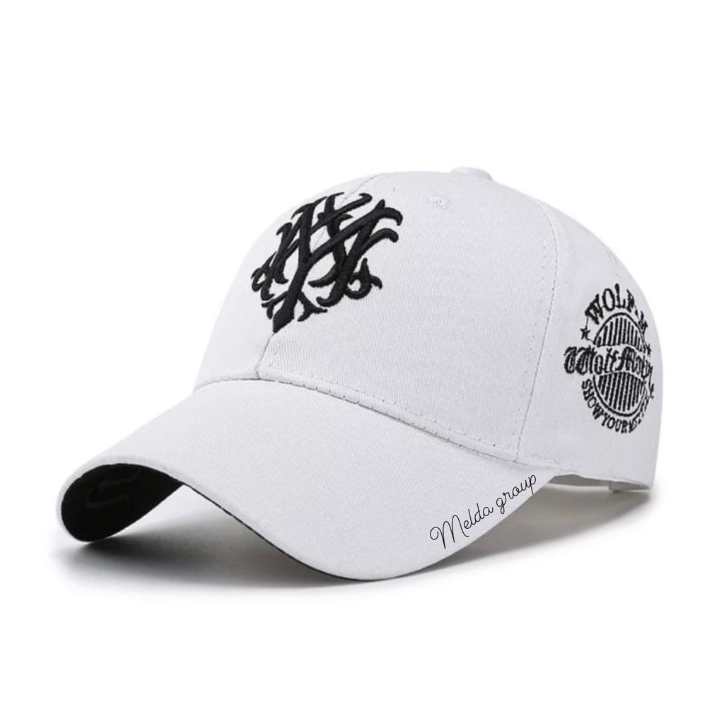 Topi Baseball Wanita NY Motif Bordir Bunga Cotton Baseball Hat Topi Wanita Topi Baseball Distro