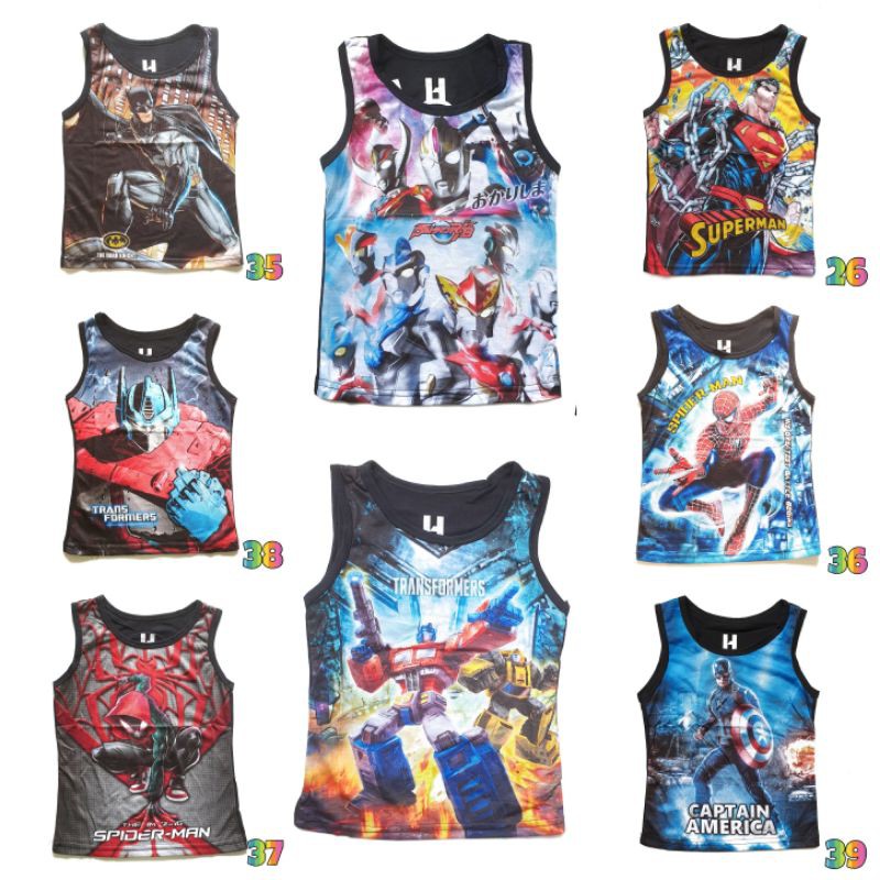 FURO Kaos Kutung Singlet Anak LakiLaki SUPERHEROES