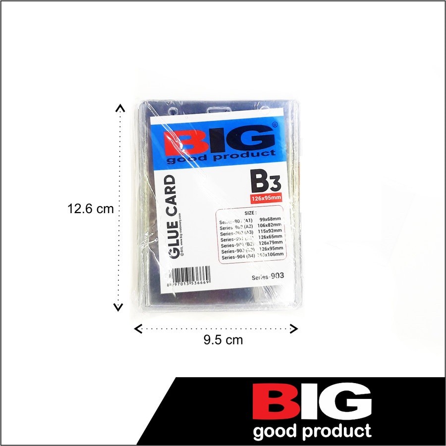 Plastik ID Card Mika B3 (Name Tag / Glue Card / Card Holder) PAK