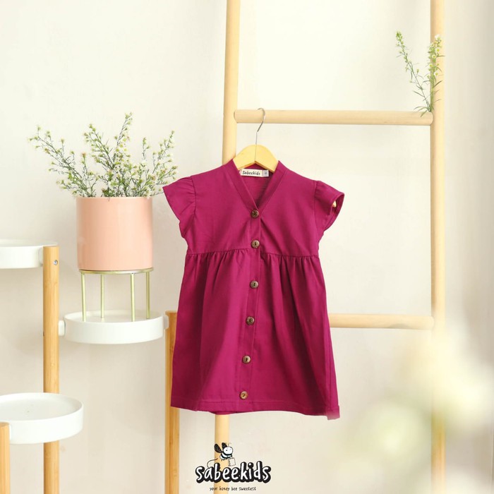 Dress Anak Perempuan Sabeekids - Inara Dress (Magenta)
