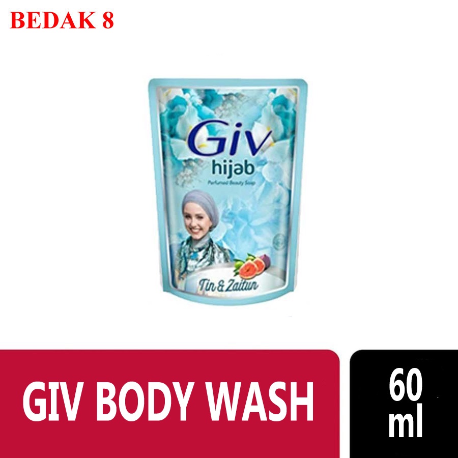 Giv Sabun Mandi Cair Pouch 60 ml/ Giv Body Wash Refil 60 ml