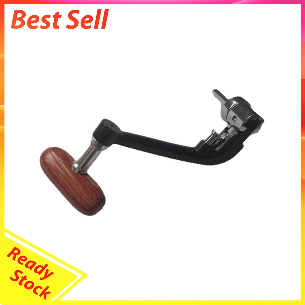 Spinning Fishing Reel Handle Folding Rocking Arm Wheel Wooden Knob Tackle