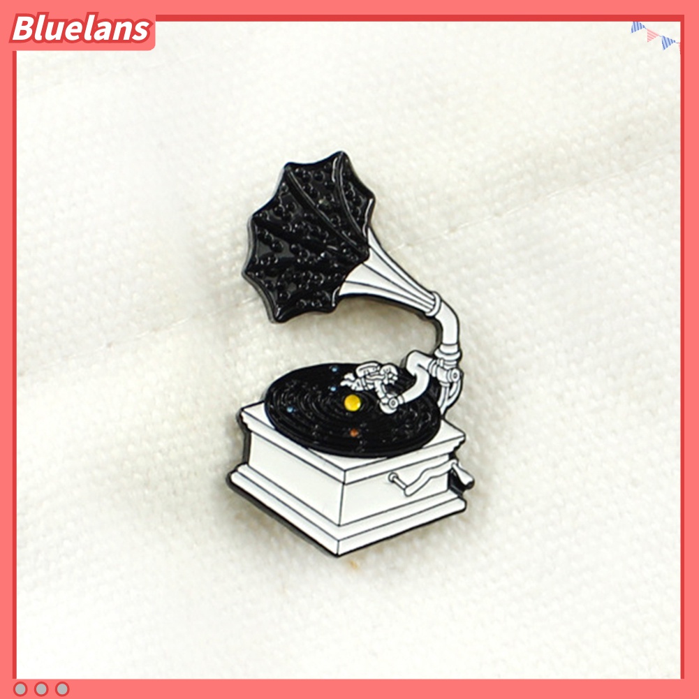 Bros Pin Enamel Desain Kartun Gramophone Gaya Retro Untuk Pria Dan Wanita