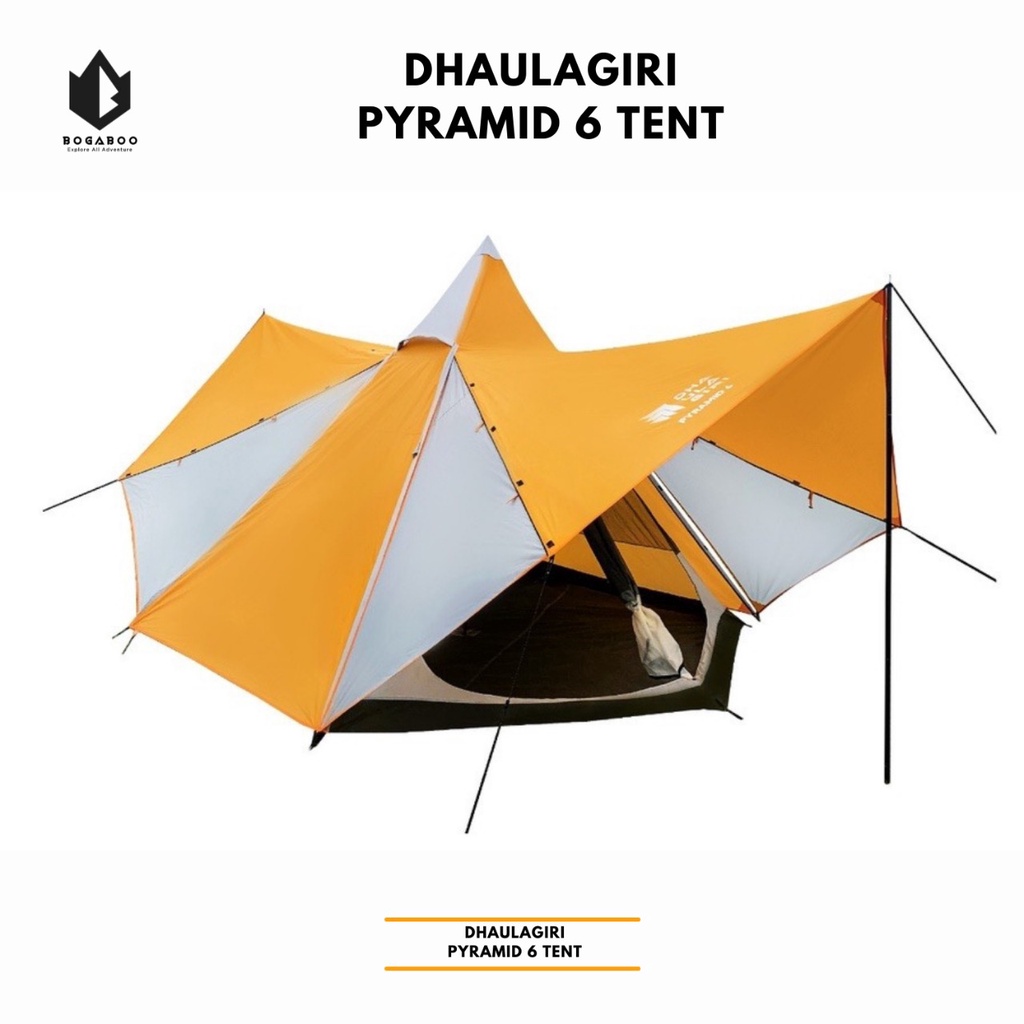 Tenda Camping Dhaulagiri Pyramid Kapasitas 6 Person - Tenda Kemping Kemah Double Layer