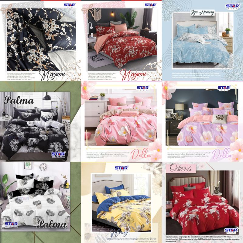 Kain katun cvc mrek star esra magenta asli motif dewasa