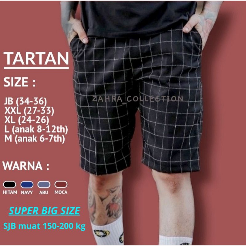 CELANA PENDEK PRIA TARTAN / TARTAN PENDEK