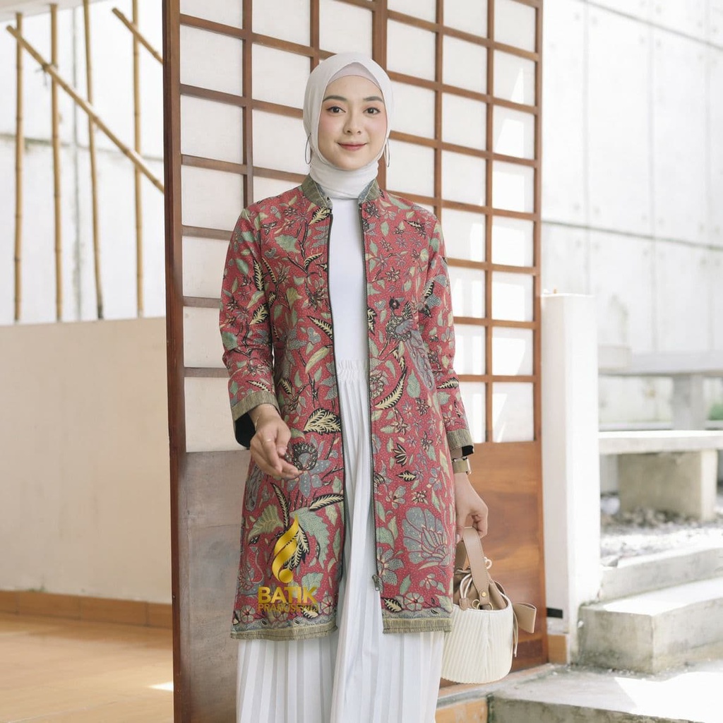 Batik Prabuseno - ELI    Tunik Batik Wanita  Lengan Panjang batik wanita lengan panjang ori batik fu